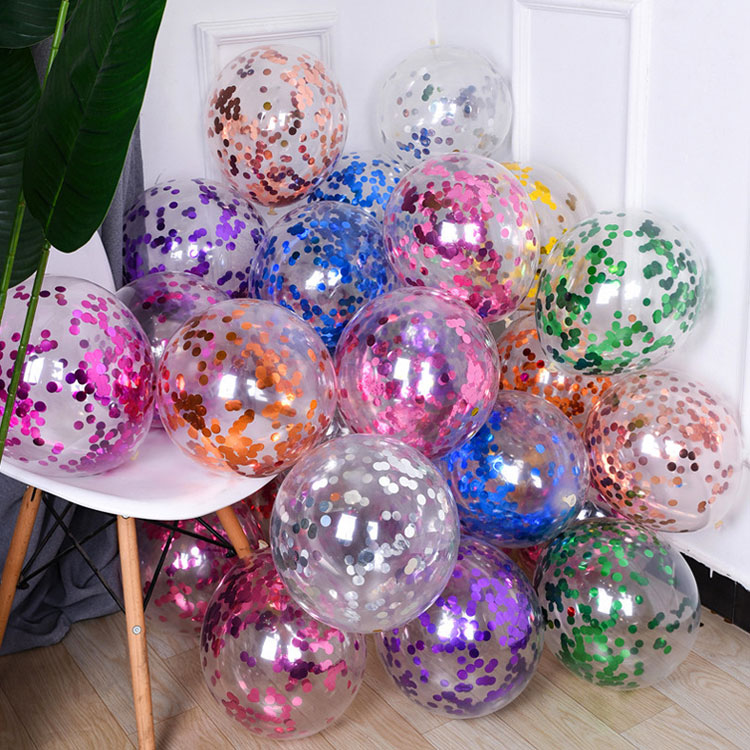 12 tums paljetter i latexballonger