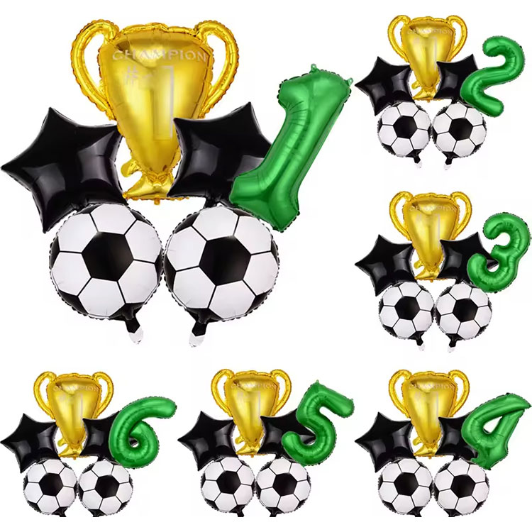 Grön Digital fotboll Party Dekor Set