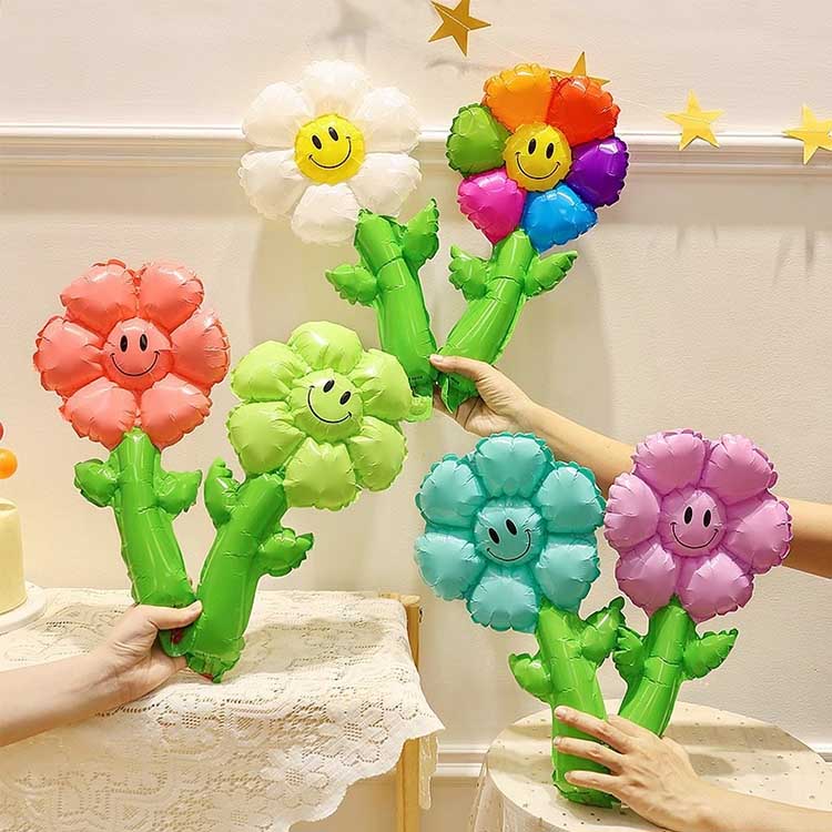 Handhållen solrosfolieballong