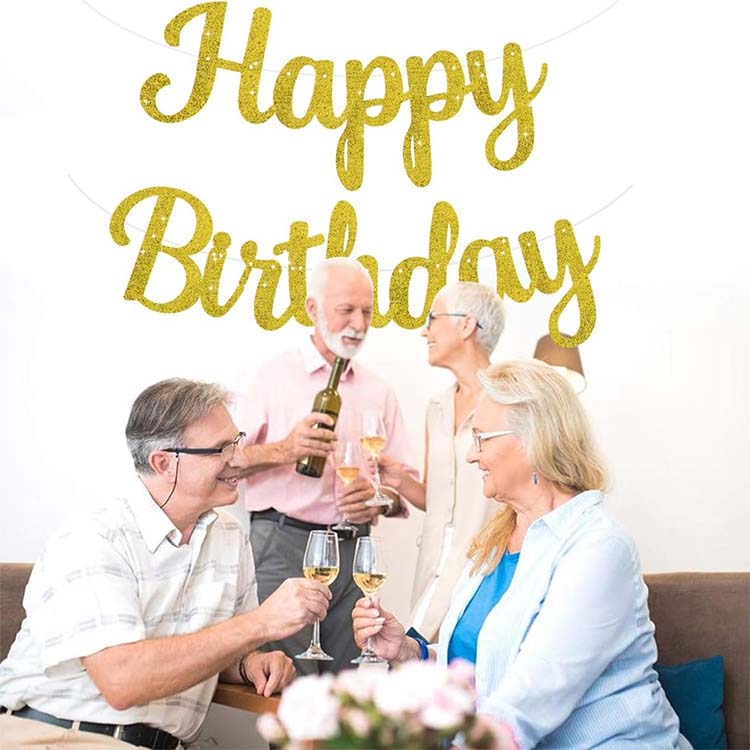 Grattis på födelsedagen flaggbanner