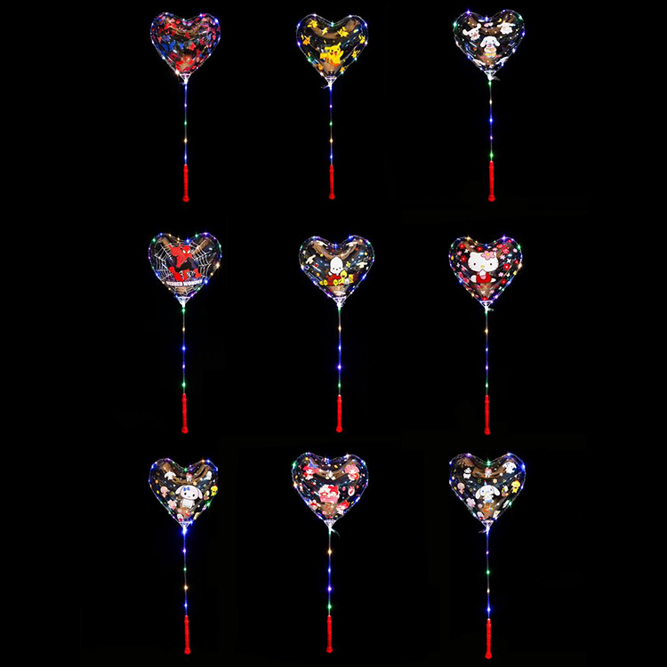 Hjärtformade tryckta boboballonger