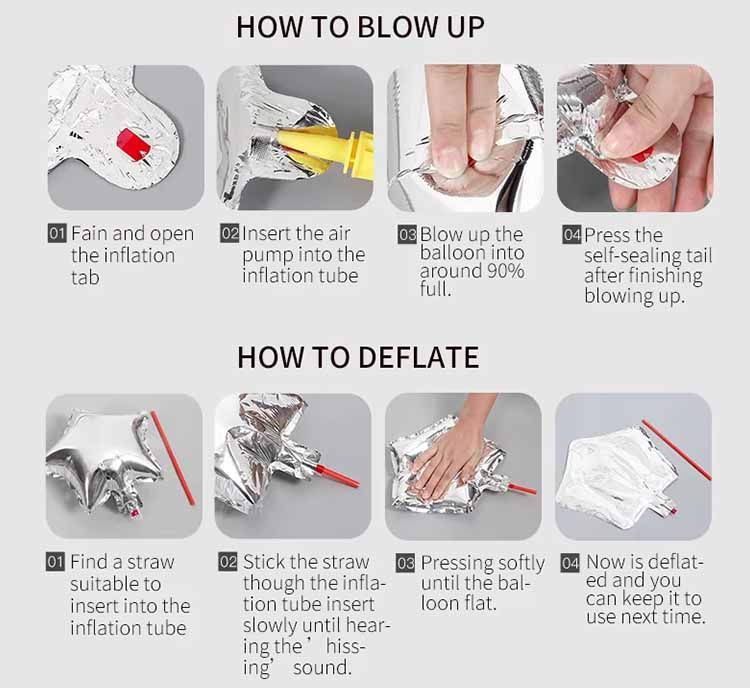 Mother's Day Foil Balloons blow up and deflate