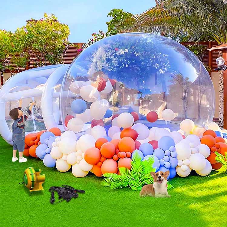 Uppblåsbart bubbelhus