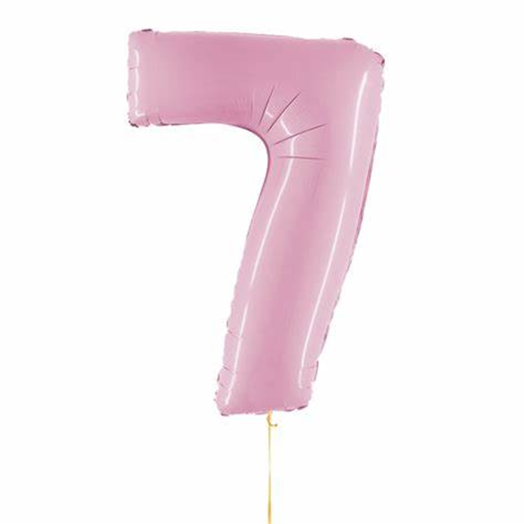 Pastellrosa nummerballonger